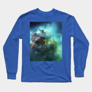 Green Nebula Long Sleeve T-Shirt